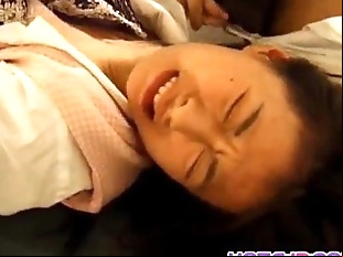 Japanese AV Model has stockings ripped and crack..